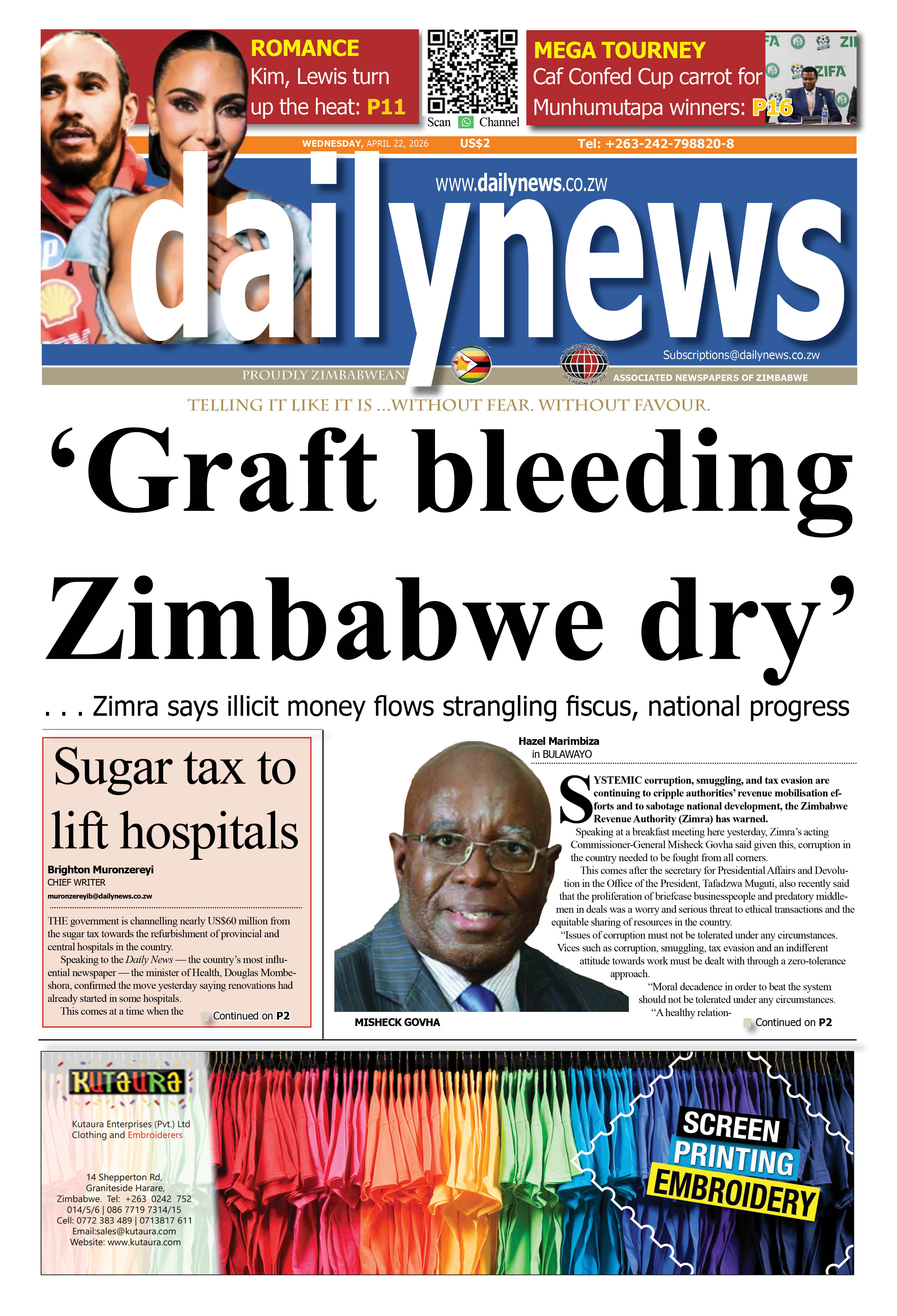 Wednesday 22 April 2026